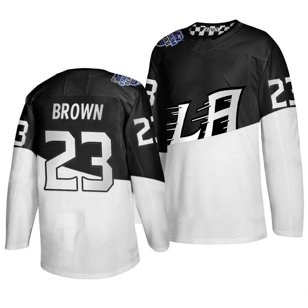 2020 Stadium Series  Kings Authentic White Black Jersey 99 Gretzky C 11 Anze Kopitar C Any Name Any Number Hockey Jerseys