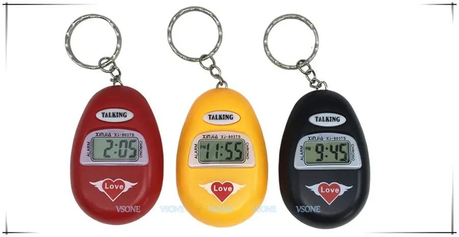 Keychains Lanyards Spanish Talking Keychains With Clock And Alarm Large ...