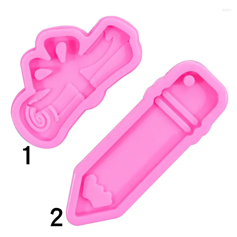 Baking Moulds Pencil Notebook Book Roll Keychain Silicone Mold Graduation School Season Theme DIY Epoxy Pendant