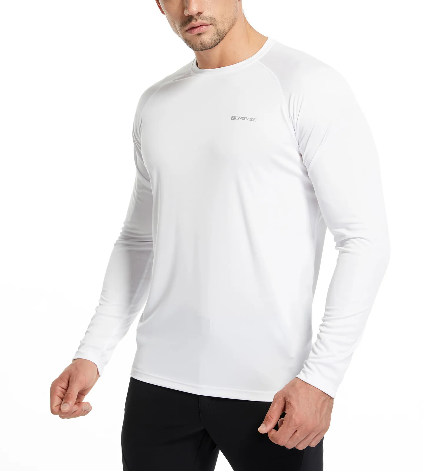 Men's Polos Long Sleeve UPF 50 Rash Guards Diving UV Protection Lightweight T Shirt Loose Fit Swimming Quick Drying Surfing 231205