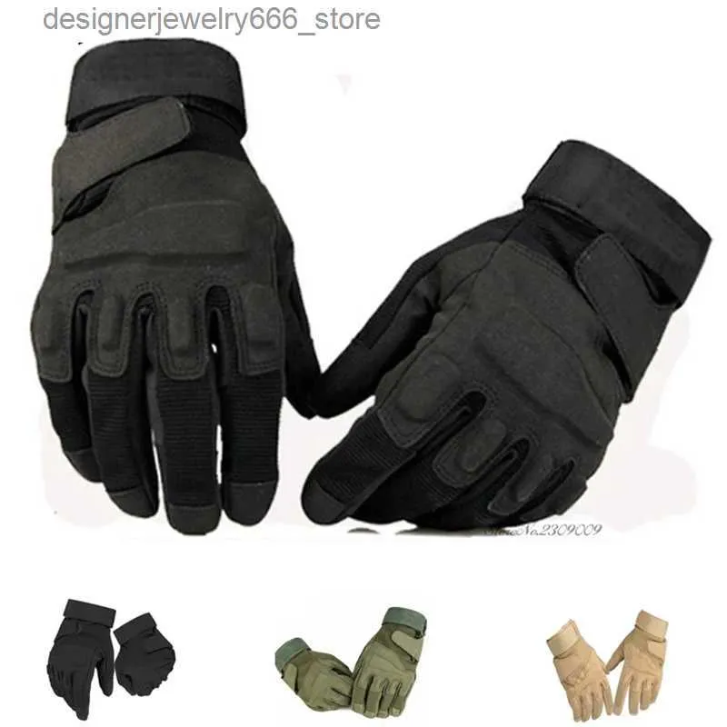 Beş Parmak Eldivenleri Açık Hava Spor Taktik Eldiven Airsoft Ordu Savaş Motosiklet Askeri Eldiven Avcılık Mittens Q231206