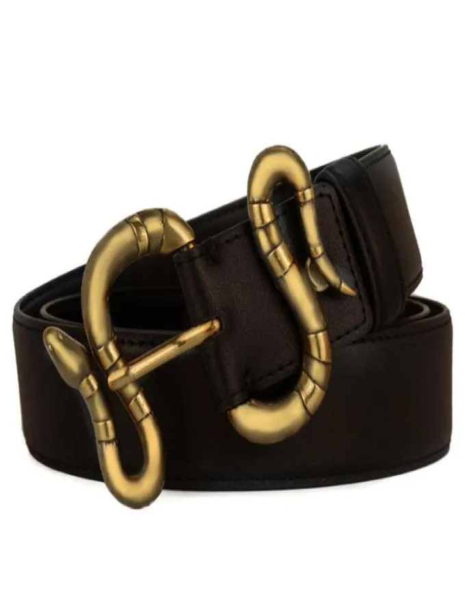 Cinturones de diseñador para hombres y mujeres Cinturón de cuero Moda Clásico Serpiente Perla Gema Hebilla Cinturones De DisenO Negro Marrón 383220918