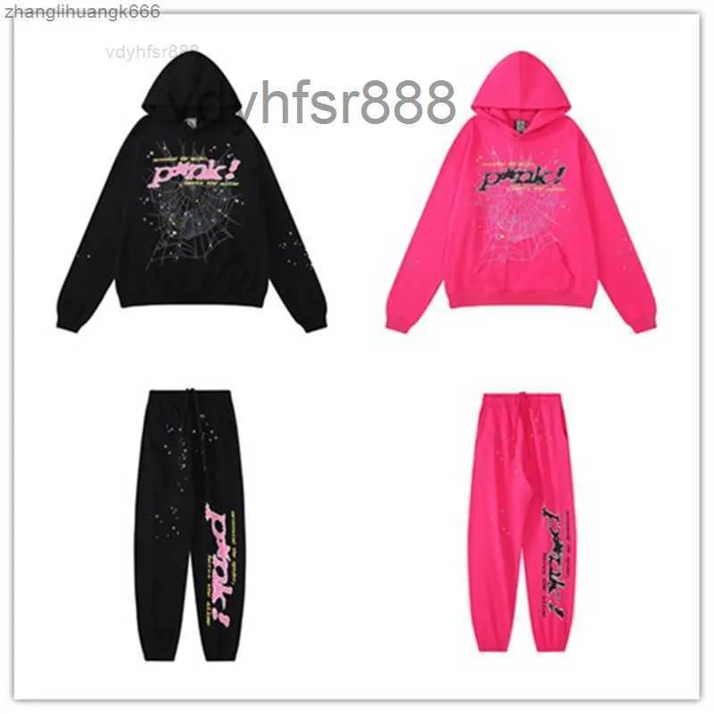 Men Hoodie Spider Designer Tracksuit Pink Mens Clothes Sp5der 55555 Cotton Comfortable Womens Clothing 67D5