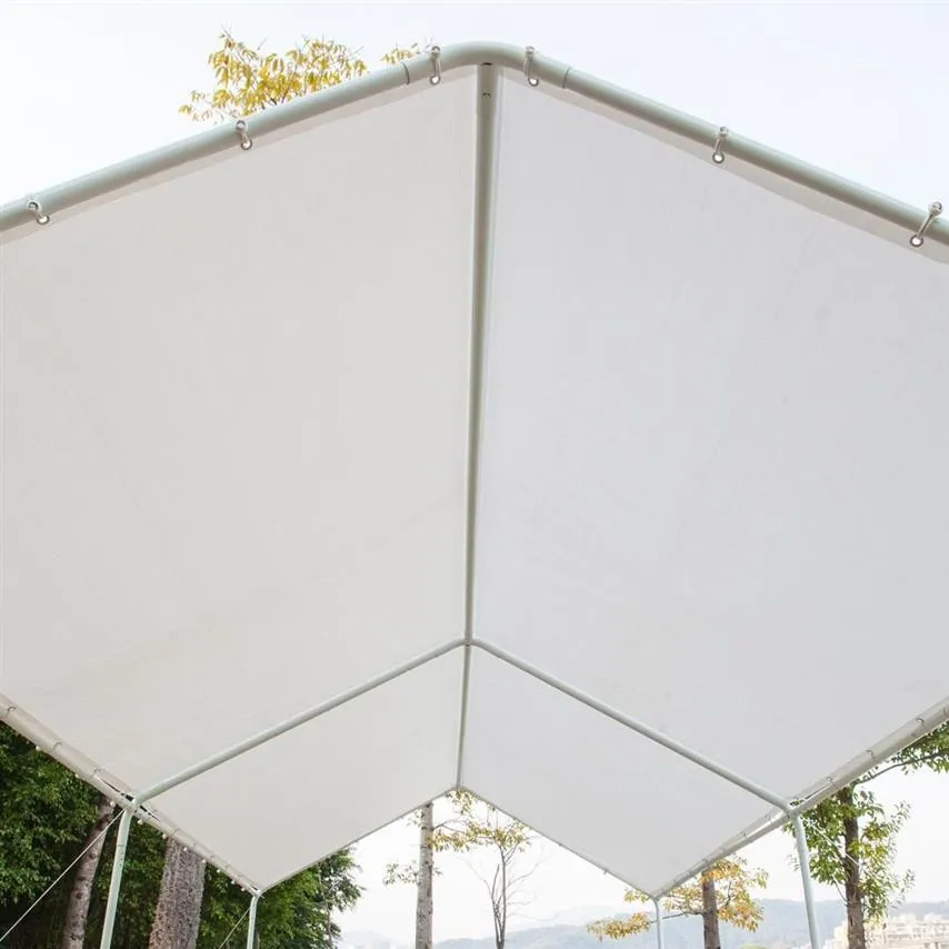 Carport abrigo versátil 3x6 sombra de carro galpão verão dossel com tubos de 6 pés branco toldo de bicicleta alta qualidade à prova d3água tent3120