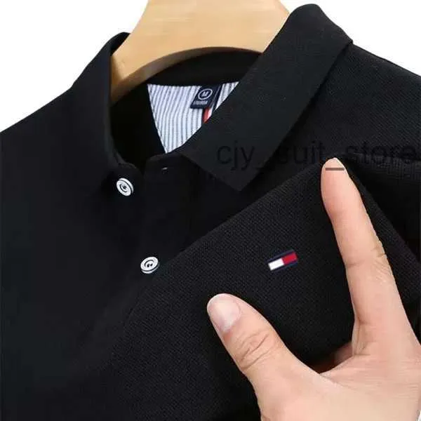 Tommyhilfiger Vêtement homme Tommyhilfigers T-shirt de luxe mi-jeunesse Polo pur coton couleur unie décontracté polyvalent haut tommyhilfiger sweat à capuche cp comaony 3 DKQT