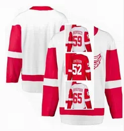 Custom  Hockey Valtteri Filppula Jersey 51 Filip Hronek 17 Adam Erne 73 Christoffer Ehn 70 Dennis Cholowski 21 Jimmy Howard 35 S-3XL