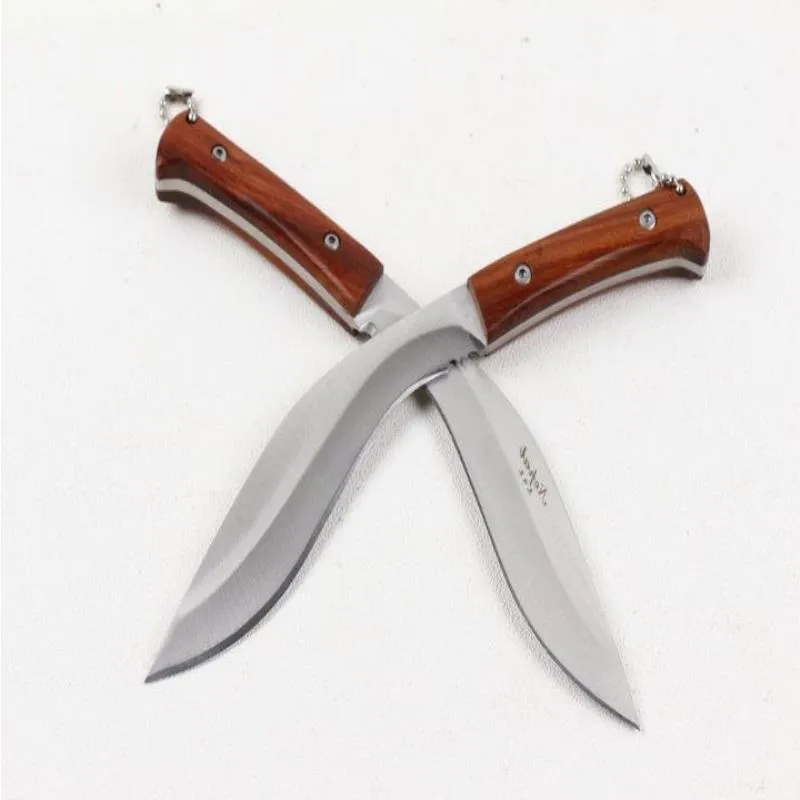 Nóż nylonu nylon Małe 440C drewniane ostrze satynowe rączka maczeta noża przetrwania na zewnątrz top ostrza wędkarskie Jakość wędrówki z ustaloną she ibmn