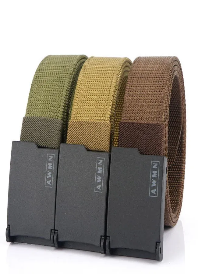 Hoge kwaliteit canvas riem, unisex luxe riem, tactische militaire tailleband, buitentraining, metalen gespriemen 38wide1293921