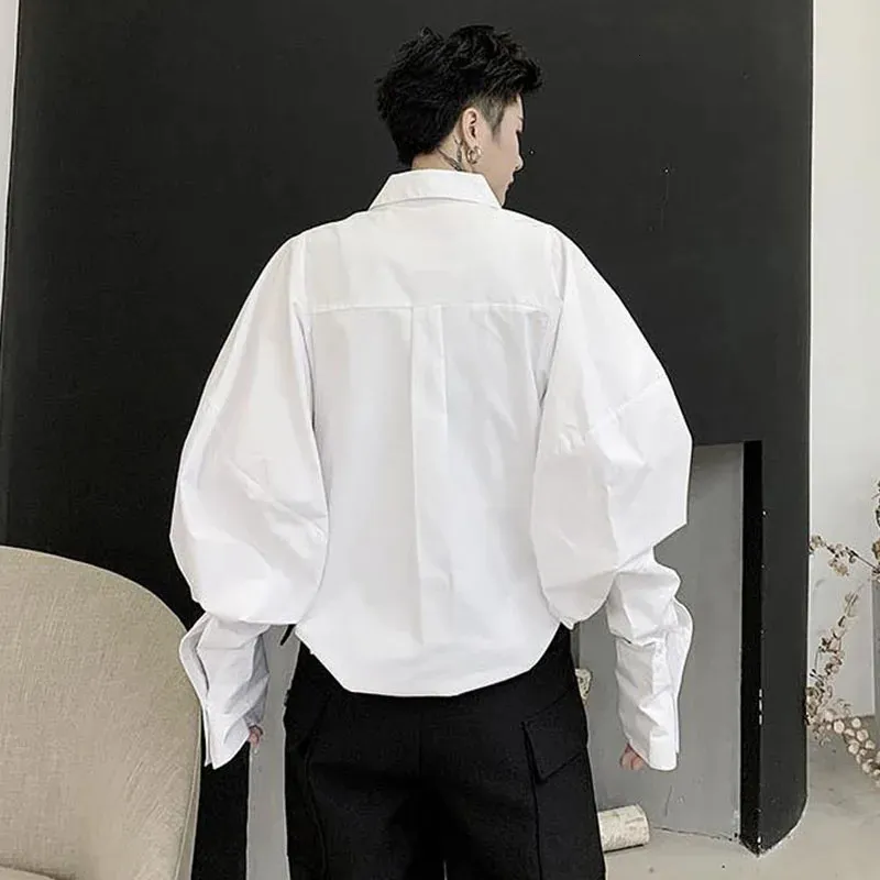 Mens Retro Gothic Shirt - Japanese Vintage Punk Long Sleeve Loose