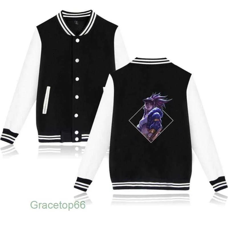 Giacche da donna Canzone Kda Kpop the Baddest Streetwear Giacca da baseball fresca Stampata Uomo/donna Stile casual Manica lunga Uomo/donna Fhdw