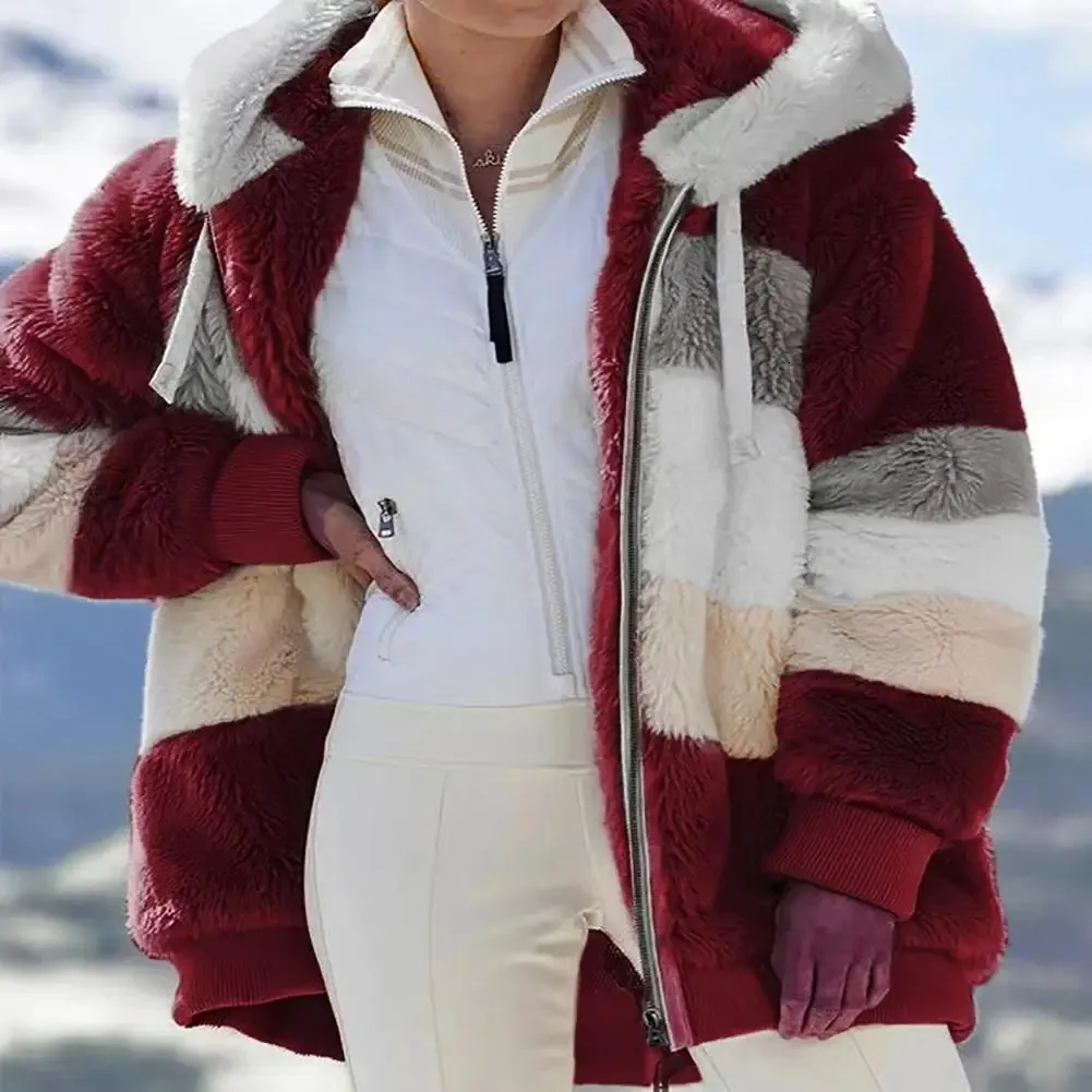 Womens Sherpa Jacket Women Spring New Fashion Both Lambs Wool