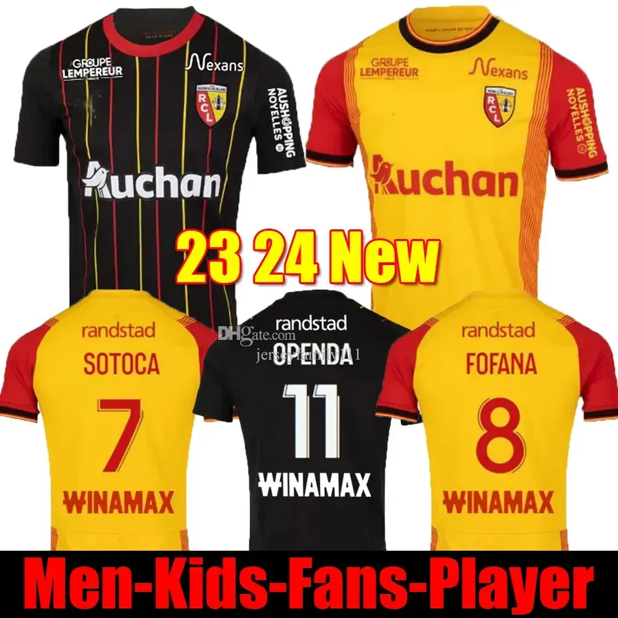 2023 24 MAILLOT RC Lens Soccer Jerseys Home Away Away Special Saint-Barbe Sotoca Machado Guilavogui Samba Gradit Football Shirts Kids Notre Sang Estor Fan Wersja gracza