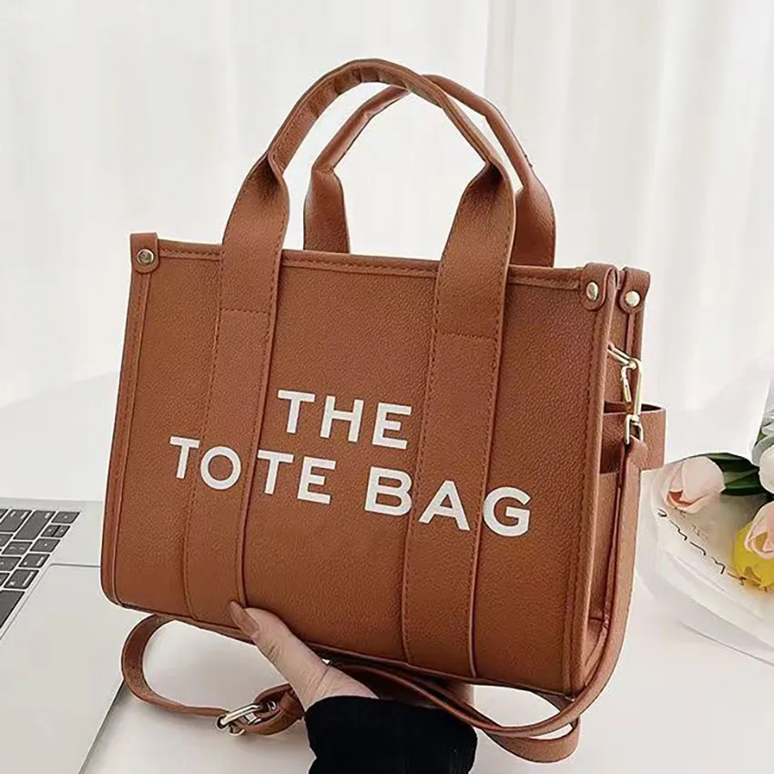 Mc Leather Designer Tote Bag: Luxury Shoulder Bag With Large Capacity ...
