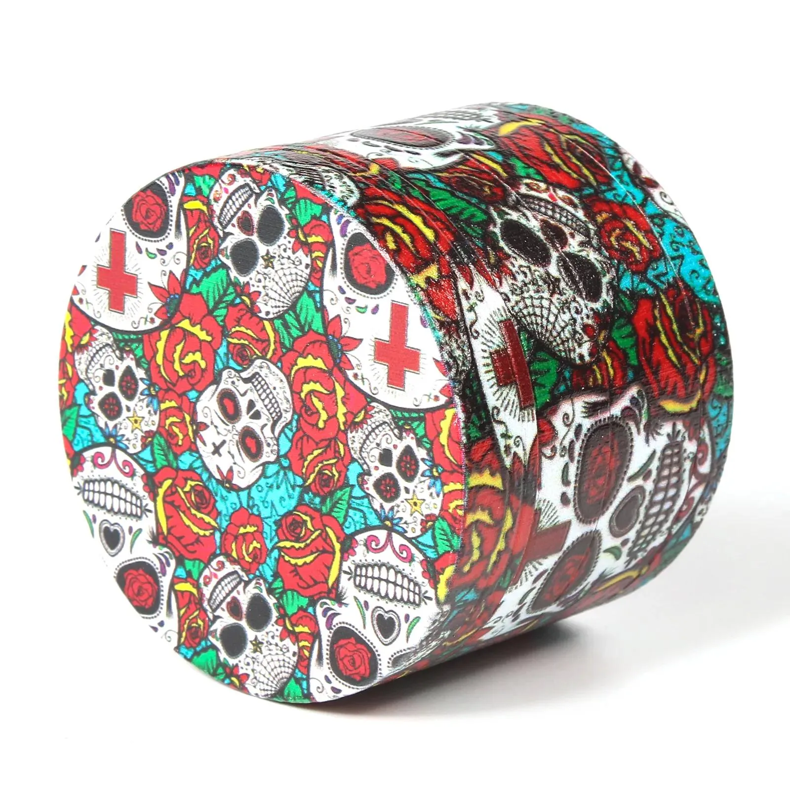 Skulls Patterns Smoking Herb Grinder Drop 50mm Colorful 4 Parts Layers Zinc Alloy Tobacco Smasher Crush