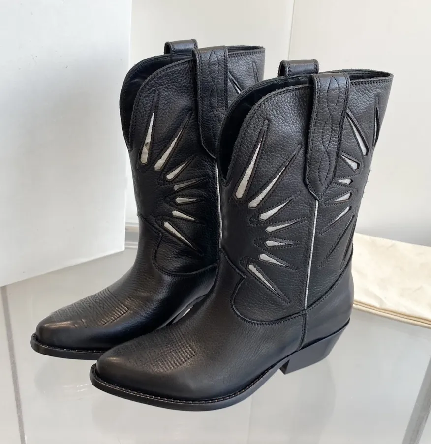 Designer Boot Knight Stiefel Damen Luxus Wüstenstiefel Stickerei Retro Klassiker Echtleder Ankle Booties Schuhe