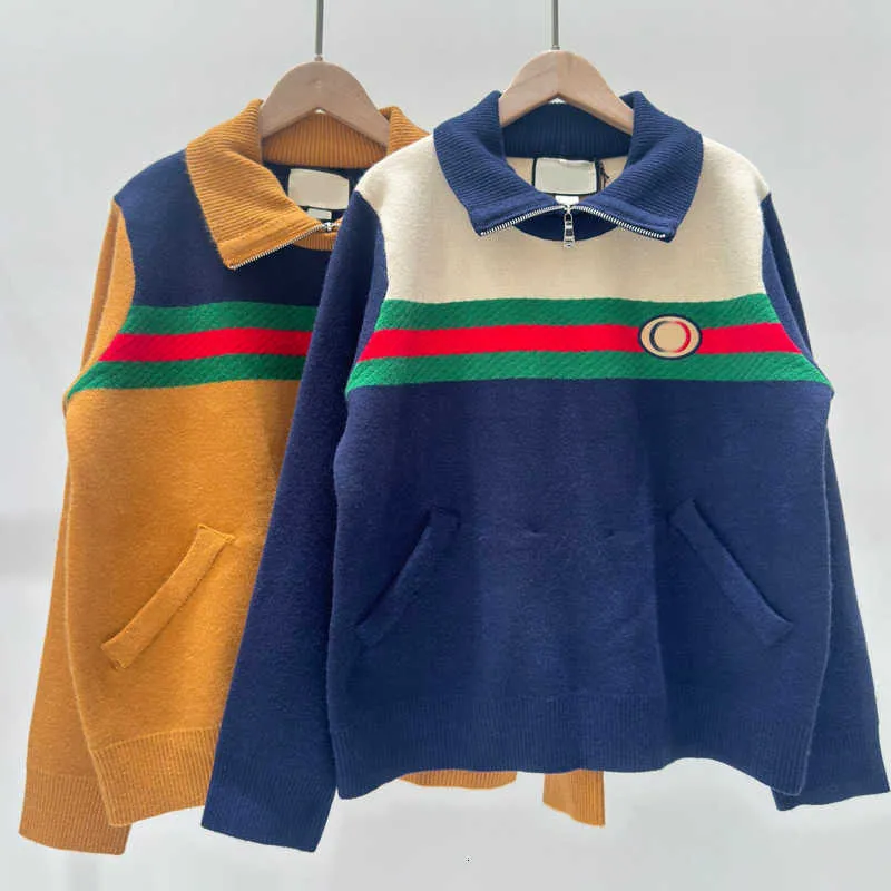 Sweatshirts pour femmes à capuche G Famille Small Abled Striped Zipper College Style haut de gamme Mignon Mignon contrasté lâche 8O6X