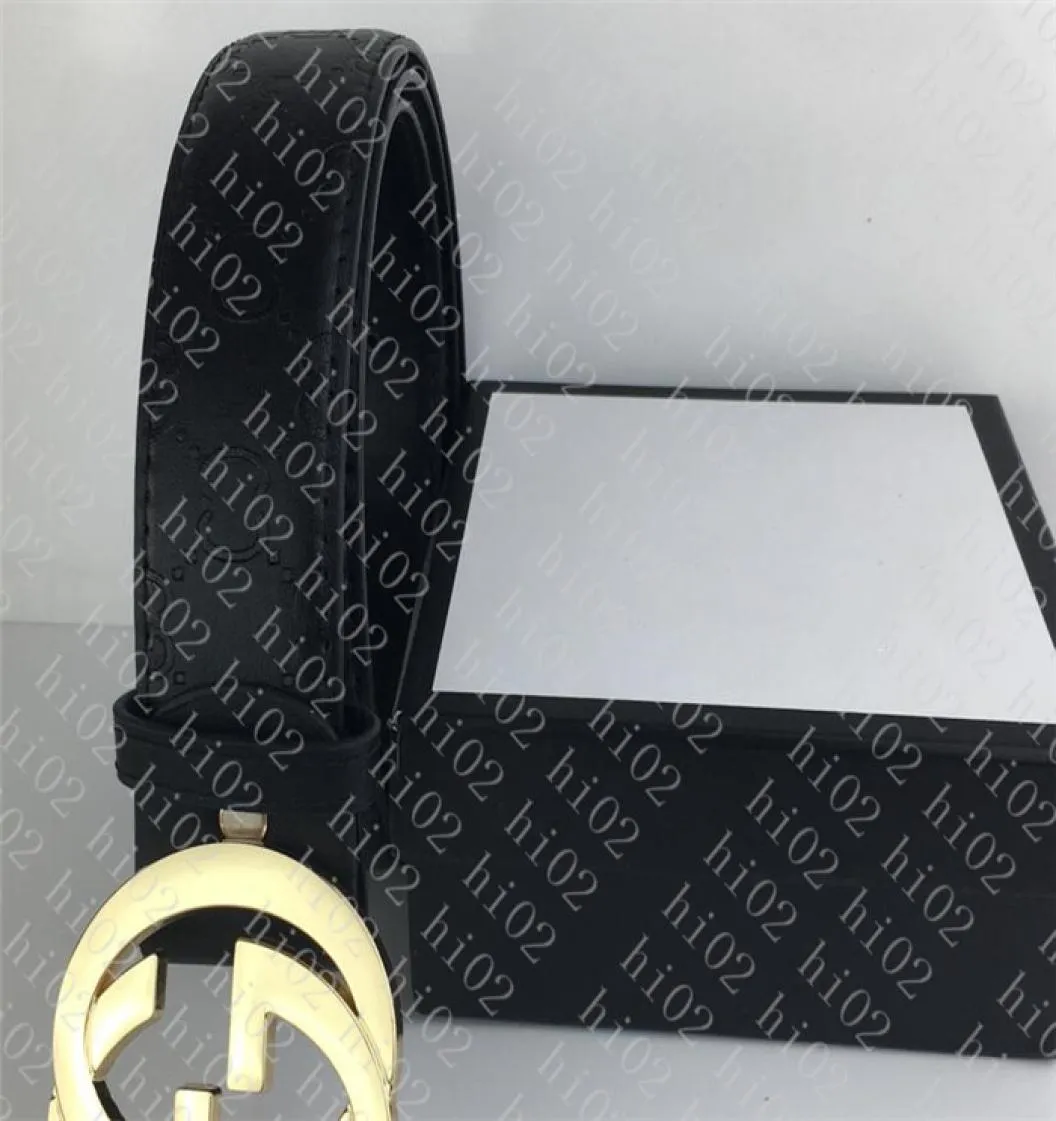 Brand Fashion Belt of Mens Women Pas z modą duża klamra prawdziwa skórzana najwyższej jakości wysokiej jakości pasy biznesowe No Box4577903