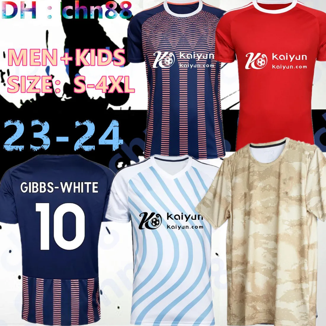 サイズ3xl 4xlノッティンガム23 24サッカージャージーグラバンジョンソンサリッジ2023男性キッズフォレストawoniyi ameobi mighten krovinovic zinckernagellingardフットボールシャツ