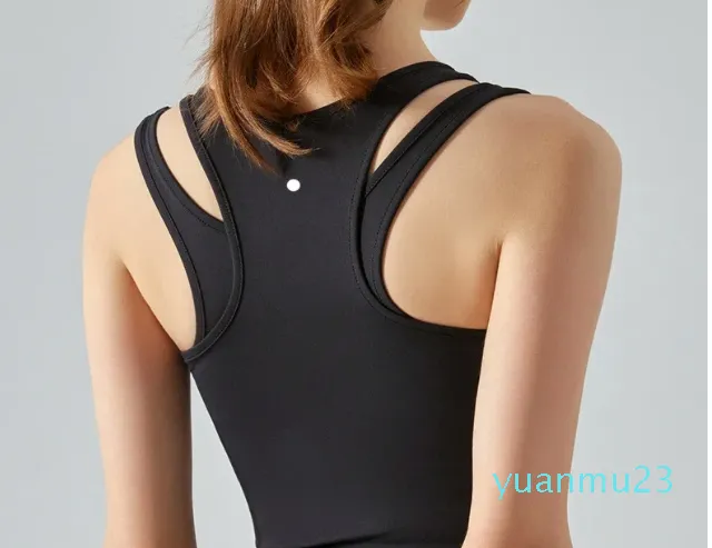 Yoga Sports Bras Bodycon Tank Kadınlar için Egzersiz Fitness LL Sütyen Top Kadın Spor Tank İç Çamaşırı Çalışma Gym Siyah