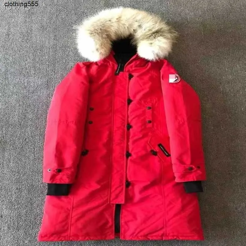 Veste Parkas pour hommes et femmes de longueur moyenne hiver nouveau style canadien surmonté les vêtements de travail des amoureux épais Canadgoose Cj8b