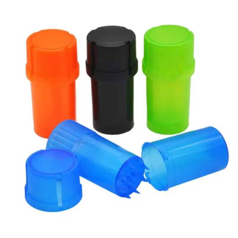 Plastic Grinder 3 Layers Tobacco Herb Storage Case 40mm with Med Container Smoking Accessories ZZ