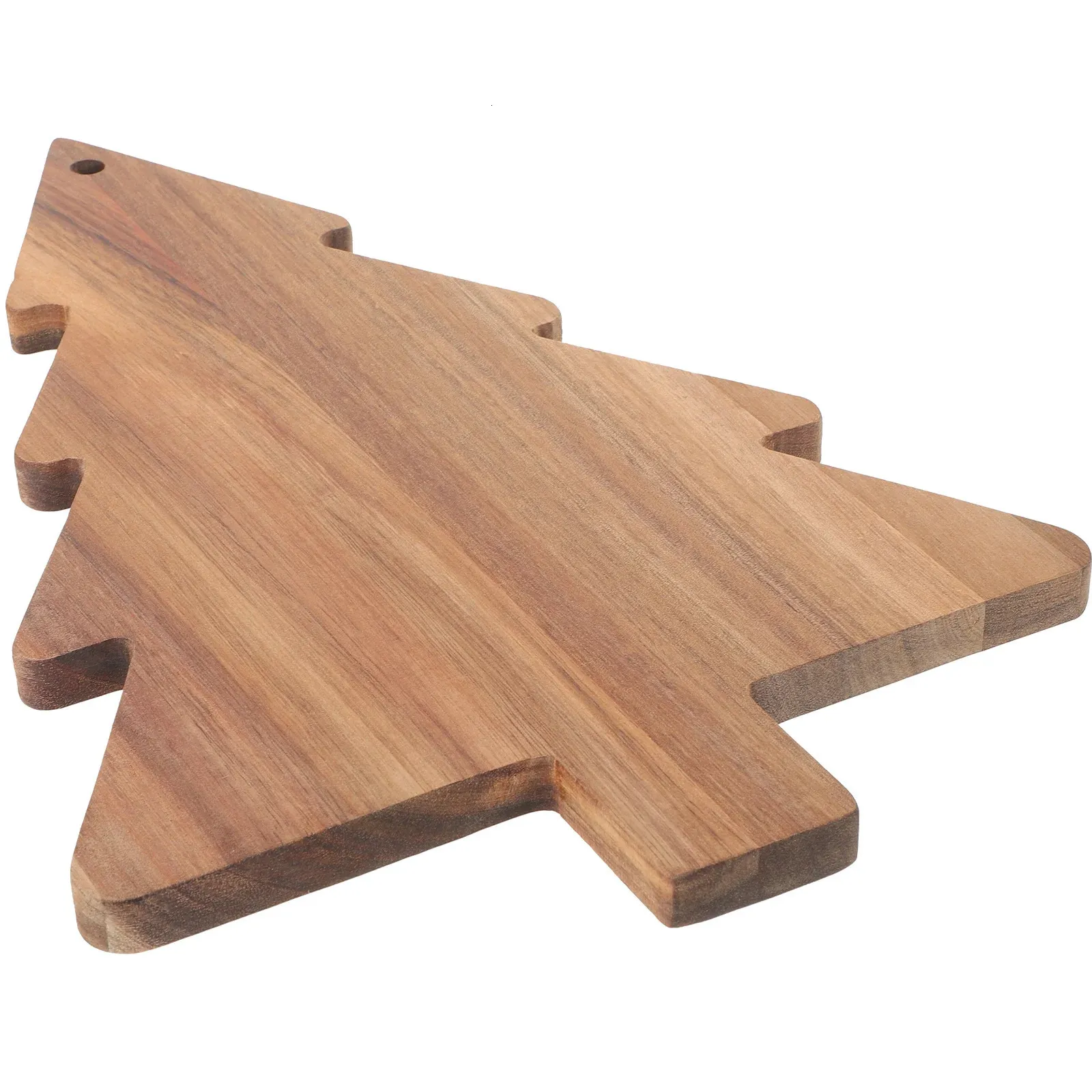 Chopping Blocks Serving Board Wood Boards Fruit Cutting Round Tray Cute Charcuterie Christmas Tree Wooden 231205