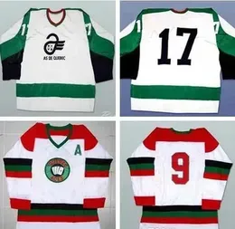 Custom Quebec Aces Hockey Jerseys Ice Any Name Number White Green Alternate Good Quanlity Size S-4XL Mix Order