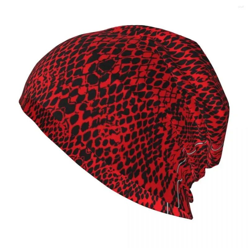 Bérets motif peau de serpent Retor Skullies bonnets chapeaux Hip Hop hommes femmes casquette de rue chaud tête Wrap Bonnet tricot