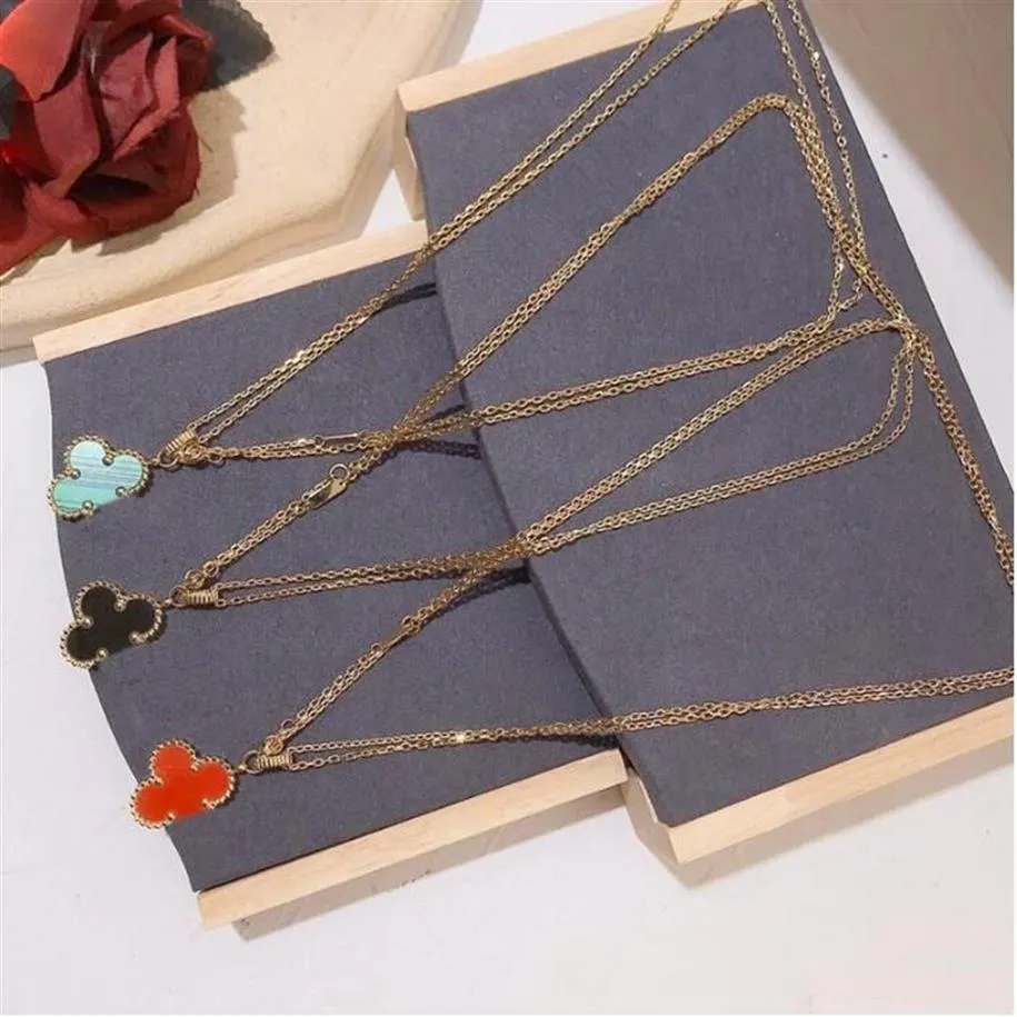 Womens Design Necklace Choker Chain 18K Gold Plated rostfritt stål Emaljhalsbrev Letter Pendant Statement Wedding Jewelry ACCE250J