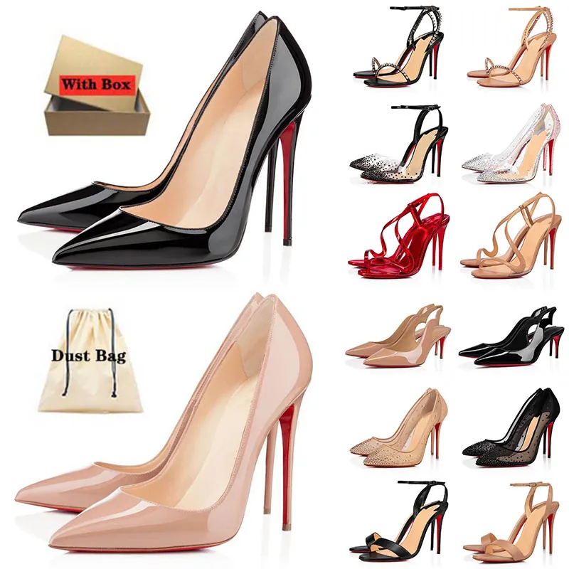 Star Style Luxury Shoes for Women High Heel Shoes Brand Pumps Red Bottoms  Pointed Toe Thin