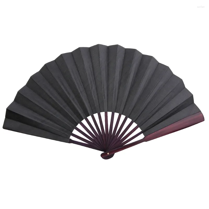 Figuritas decorativas estilo japonés ventilador plegable negro 10 pulgadas Vintage danza clásica suministros para fiesta de boda accesorios de decoración del hogar