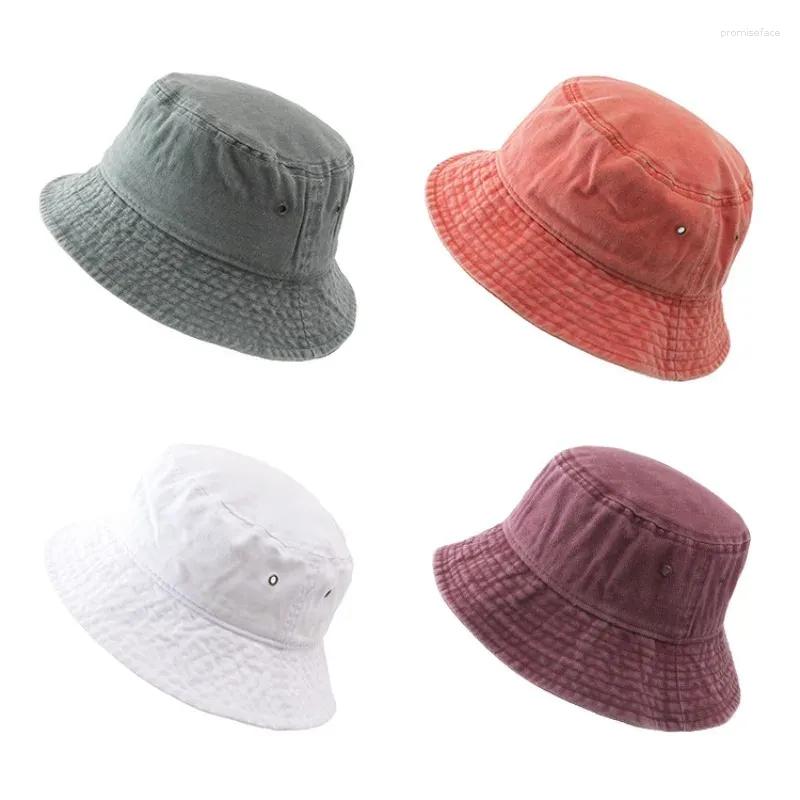 Foldable Fisherman Hat Women Summer Bucket Hat Washed Denim Bucket Hats Bob  Caps Hip Hop Gorros Men Women