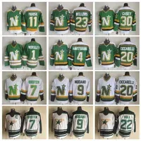 Throwback  Retro Stars Hockey 4 Craig Hartsburg Jersey 20 Dino Ciccarelli 1 Gump Worsley 11 JP PARISE 30 Jon Casey 9 Mike Modano 7 Neal Broten 23 Brian Bellows