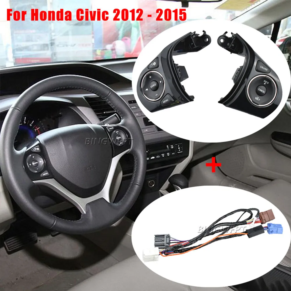 Bingwfpt لـ Honda Civic 1.8L 2012-2015 35880-TR6-A01 زر تحكم في عجلة القيادة متعددة الوظائف