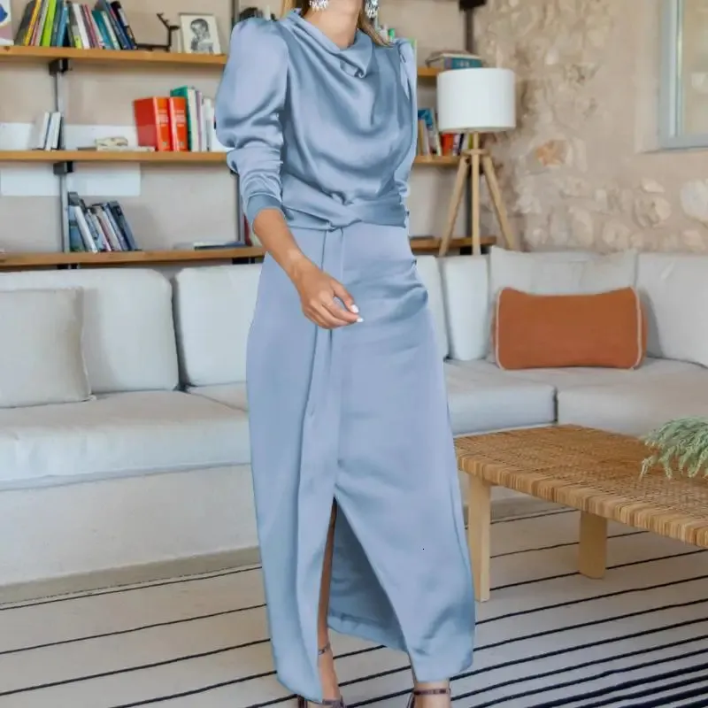 raglan sleeve satin dress Satin Button Detail Raglan Sleeves A-Line Maxi Dress Styli : Evening Dresses : VogaCloset Oman