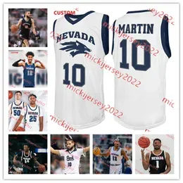 Tre Coleman Nevada Basketball Jersey 20 Daniel Foster 34 John Flannigan 42 K. J. Hymes Jr. 33 Tylan Pope Nevada Wolf Pack Jerseys Custom Stitched Mens Youth