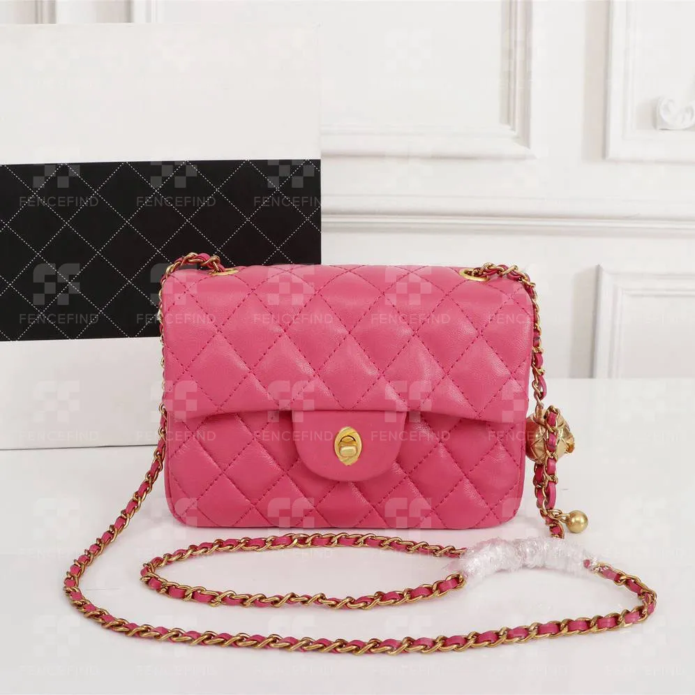 Mini Designer Chain Strap Crossbody Bag with Gold Ball: Chic Handbag for Women Mini Designer Chain Strap Crossbody Bag with Gold Ball: Chic Handbag for Women