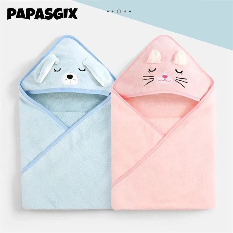 Towels Robes Baby Bathrobe Flannel Cloak Cartoon Boy Girl Ultra-Soft Hooded Spa Robe Bath Towel born Cover-Up Baby Shower Gift 0-3Y 231204