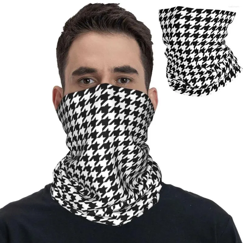 Lenços Houndstooth Check Bandana Mercadoria Pescoço Gaiter Impresso Hounds Dente Checkered Balaclavas Máscara Cachecol para Equitação À Prova de Vento