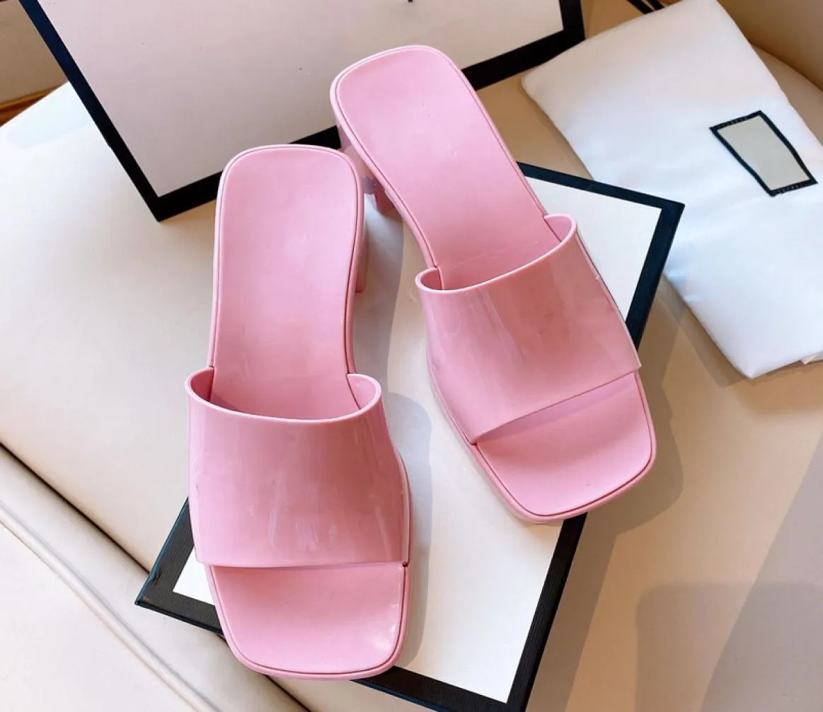 Plastic store platform sandals