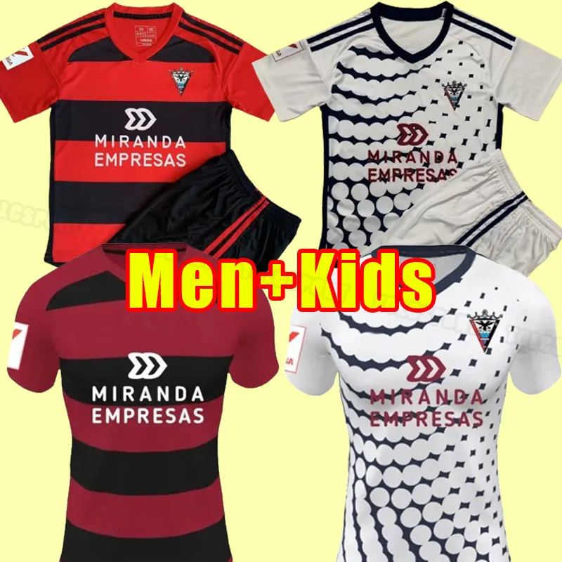 2023 24 Mirandes maglie da calcio Martinez Alvaro Sanz Alberto 2023 Los Rojillos Reina Diego Moreno Sergio Barcia The Reds David Uomo Bambini Kit magliette da calcio