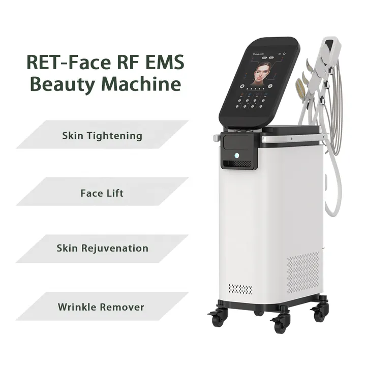 2024 Senaste Ret-Face RF EMS Face Machine för ansiktsbehandling av ansiktslöst hud Anti-aging Lyftförbindelse Ta bort fina linjer/ögonväska