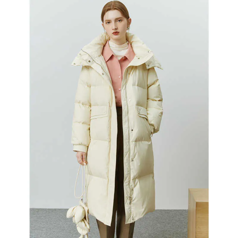 Green Down Parka For Women Designer Winter Coat With Hood, Super