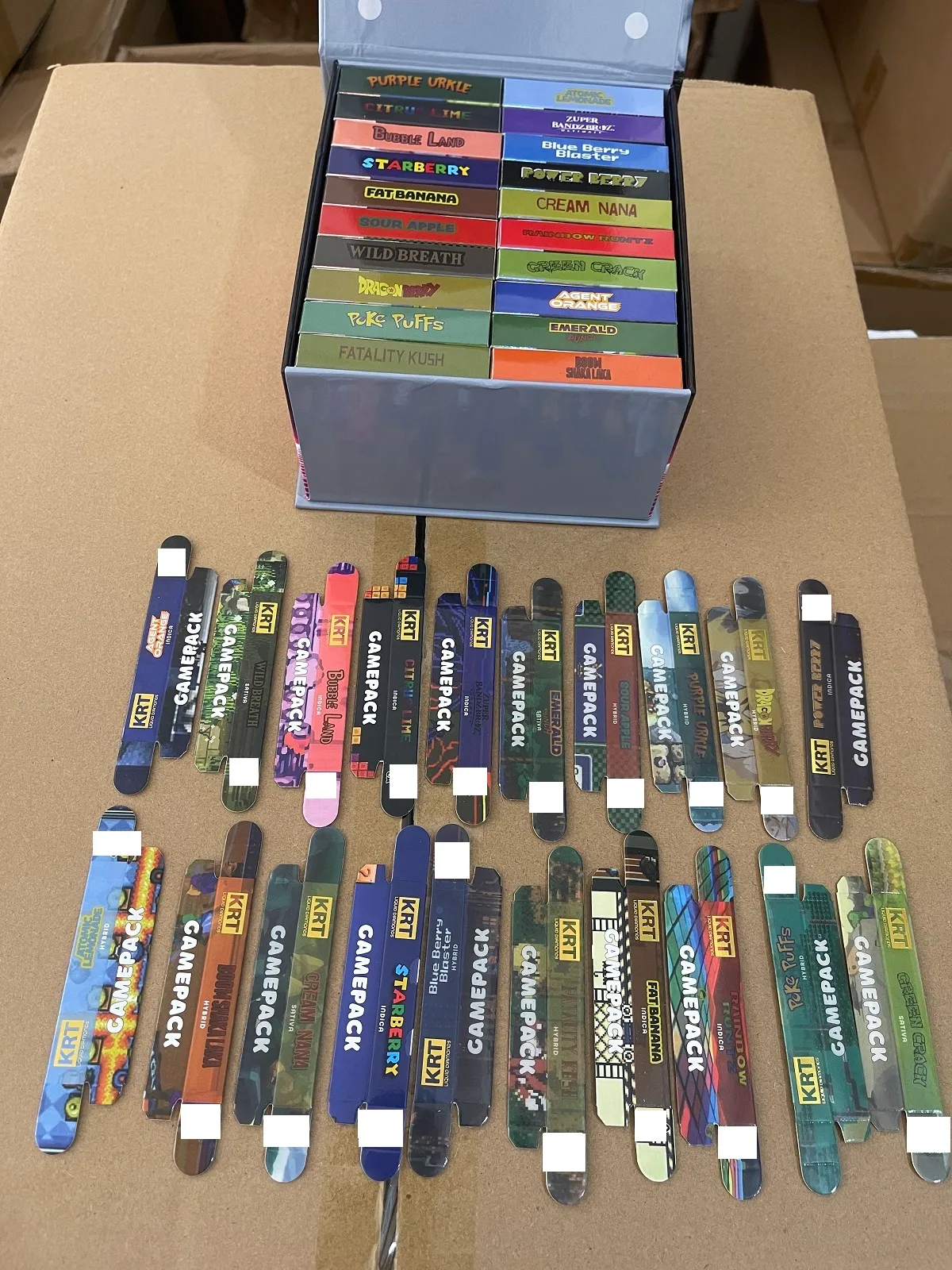 ディスプレイボックス5パックQRコード付きKRTカート用のKRTゲームパックパッキングボックス