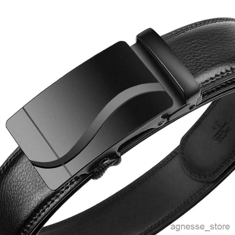 Belts High Quality Plus Size Leather Belt Metal Alloy Buckle Luxury Design Waist Belts for Men Strap Male 2023 R231206