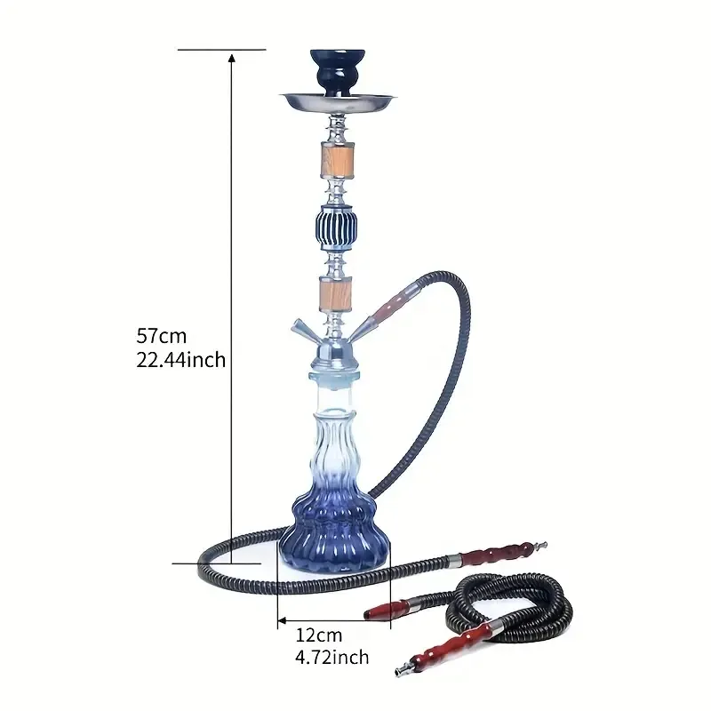 1 pezzo, narghilè per fumatori (15''), ciotola in plastica trasparente per shisha, pipa ad acqua, decorazioni per feste