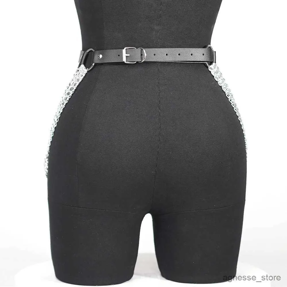 Ceintures Femmes Sexy Jambe Chaîne Harnais Jarretière Taille Corset Ceinture En Cuir Harnais Taille Cuisse Harnais Vêtements Accessoire R231206