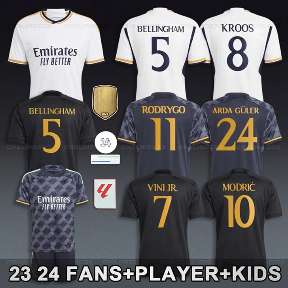 2023 24 Bellingham Vini Jr Soccer Jersey Camavinga Tchouameni Vaerde Mbappe Footbale Shird Real Madrids Luka Modric Rodrygo Maillot De Foot Men Kid Dignioral