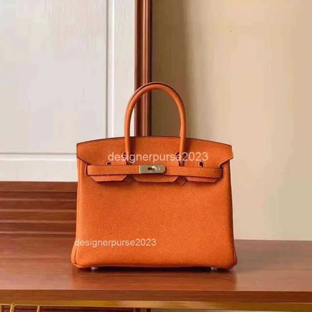 Señoras Rkinbir Bolsas de asas marrones Bolsa clásica Cuero dorado Lychee 2023 Bolso alto Totes Patrón Moda Top Mujer Bolso de calidad clásico Gii2