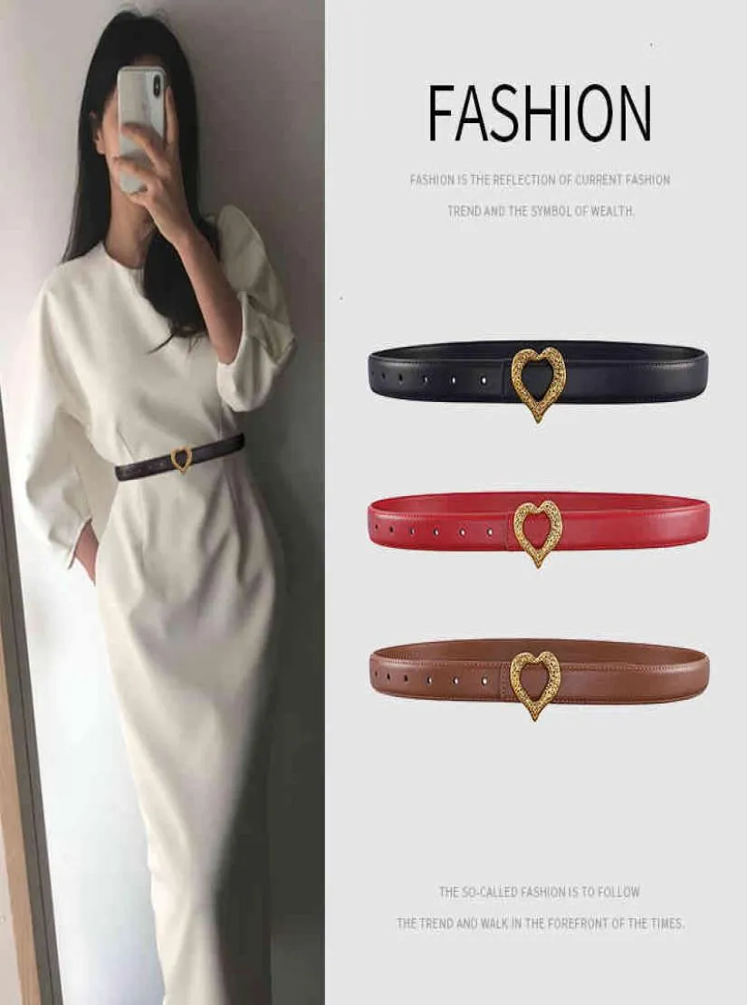 designer Belts belt women039s love smooth buckle leather thin simple versatile suit dress trouser6034950
